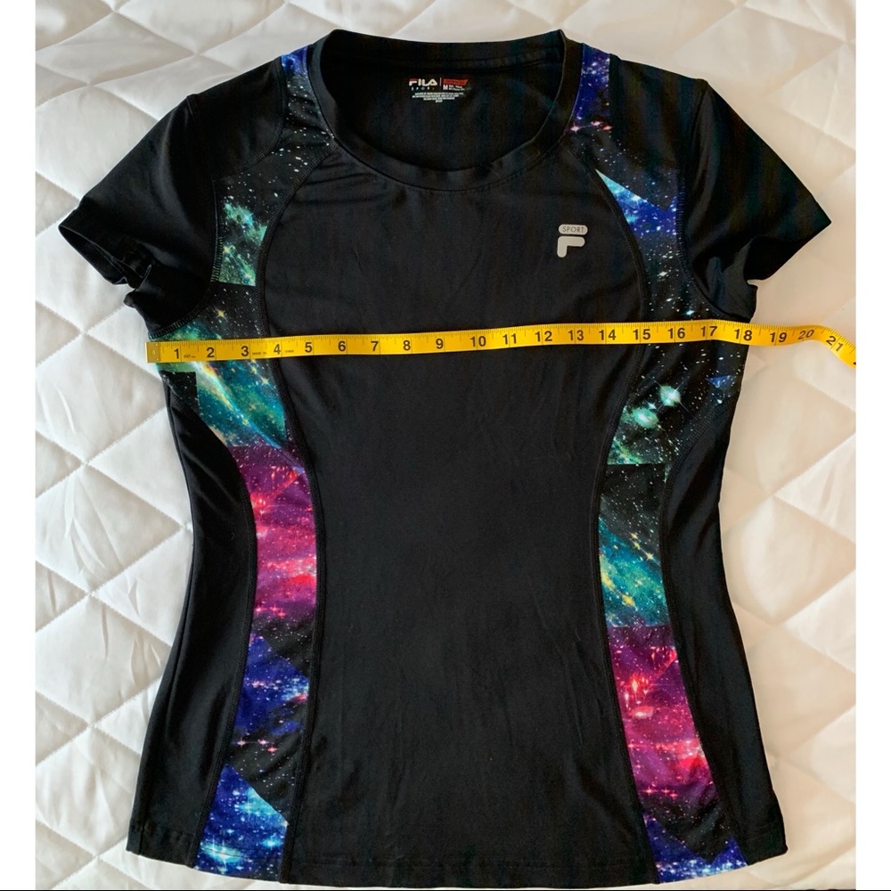 FILA Black & Galaxy Print Athletic T-Shirt